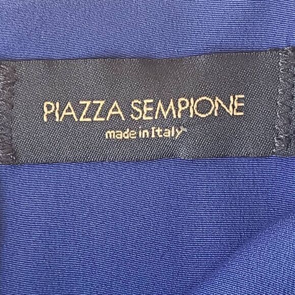 Piazza Sempione Womens Blouse Cowl Neck Quarter Sleeve Relaxed Fit Blue Medium - Picture 5 of 13